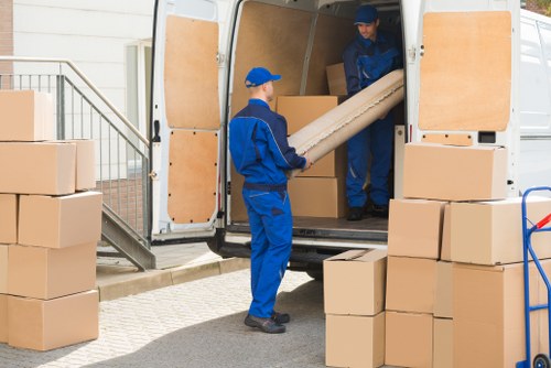 Removal van ready for house removals in Welling on a residential street