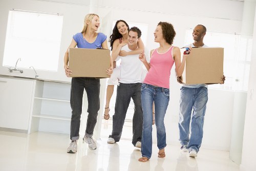 Loading furniture into a van for a Welling move