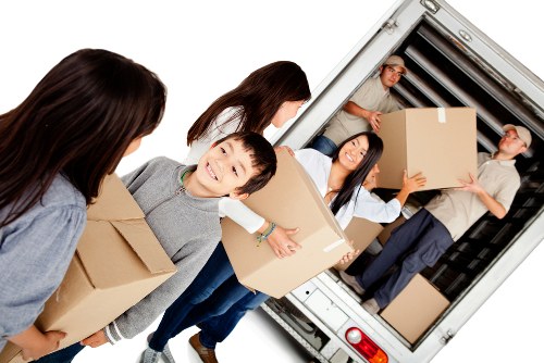 Van loading safety with careful handling and protective materials