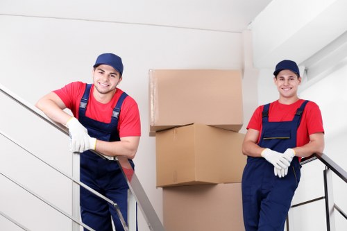 Professional removal van in Welling transporting household items