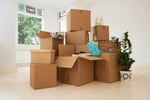 Packed moving boxes prepared for a same day move in Welling