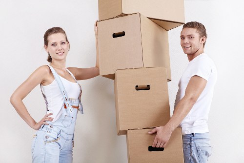 Office relocation items prepared for a commercial move in Welling